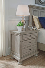 Load image into Gallery viewer, Lettner Light Gray Two Drawer Night Stand
