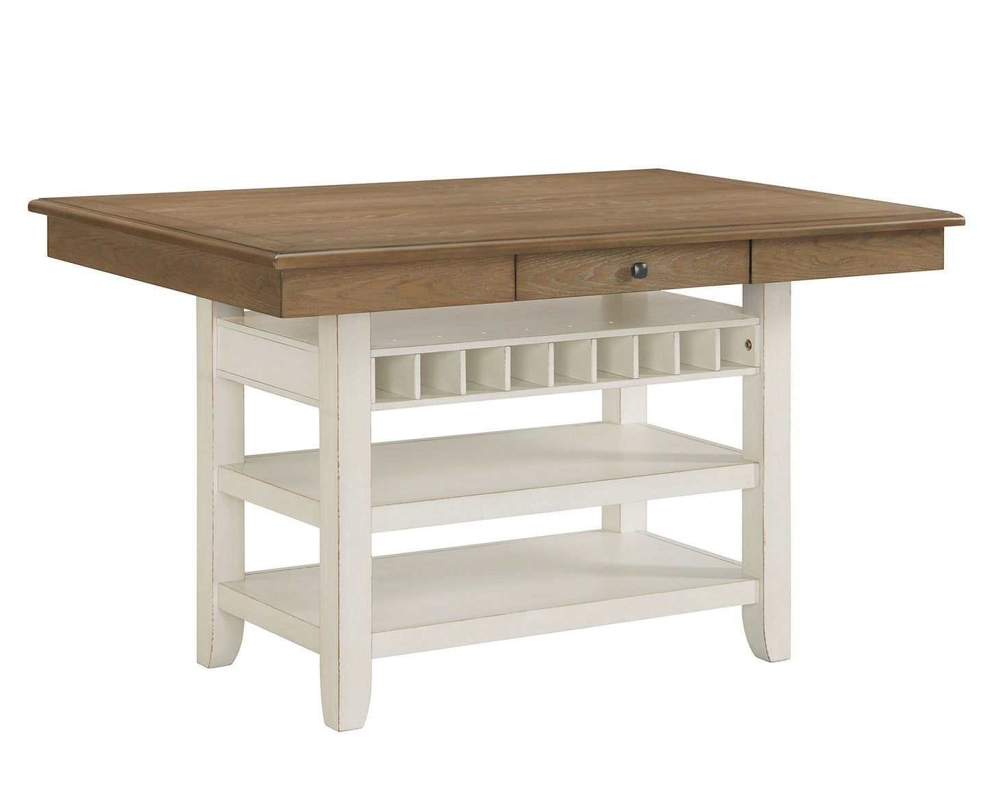 Bellevue Antique White/Walnut 6 Piece Counter Height Dining Set