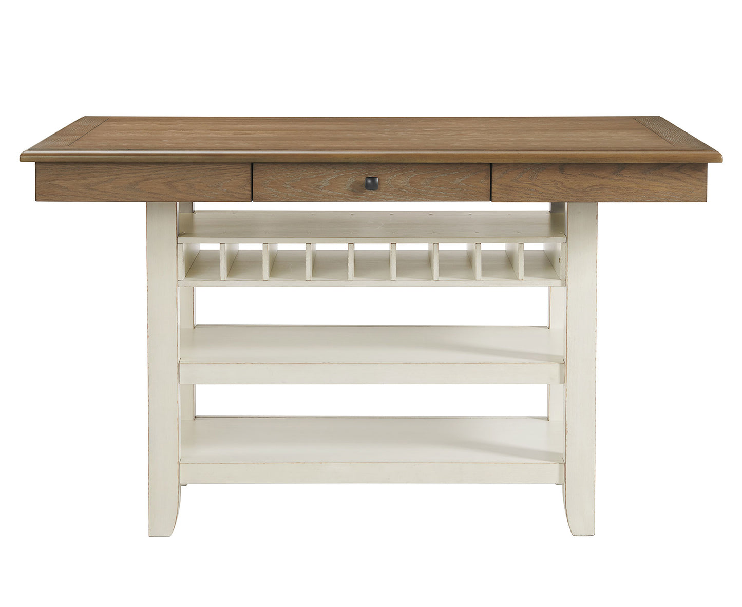 Bellevue Antique White/Walnut 6 Piece Counter Height Dining Set