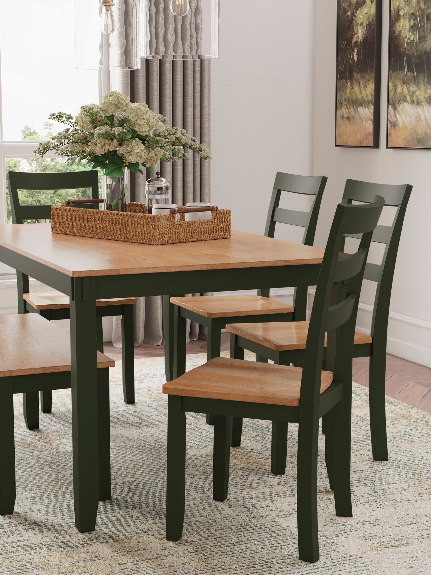 Gesthaven Green/Natural 6 Piece Dining Set