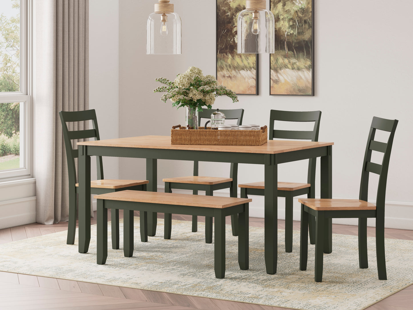 Gesthaven Green/Natural 6 Piece Dining Set