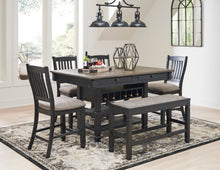 Load image into Gallery viewer, Tyler Creek Black/Gray 6 Piece Counter Height Dining Set
