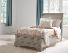 Load image into Gallery viewer, Lettner Light Gray Twin Platform Storage Bed
