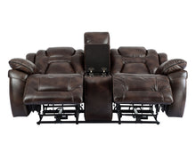 Load image into Gallery viewer, Oportuna Coffee Dual Power Reclining Loveseat w/ Console
