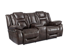 Load image into Gallery viewer, Oportuna Coffee Dual Power Reclining Loveseat w/ Console
