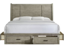 Load image into Gallery viewer, Sullivan Queen Grey Platform Storage Bed
