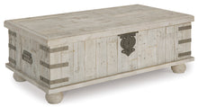 Load image into Gallery viewer, Carynhurst White Wash Gray Lift Top Cocktail Table

