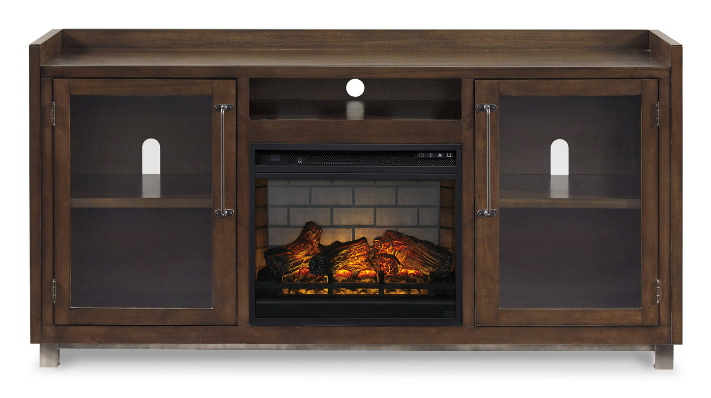 Starmore Brown XL TV Stand w/ Fireplace