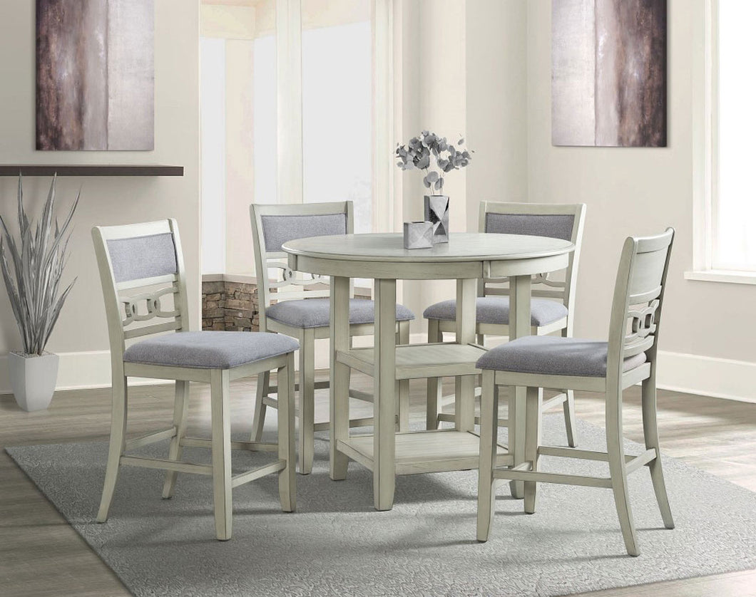 Amherst White 5 Piece Counter Height Dining Set