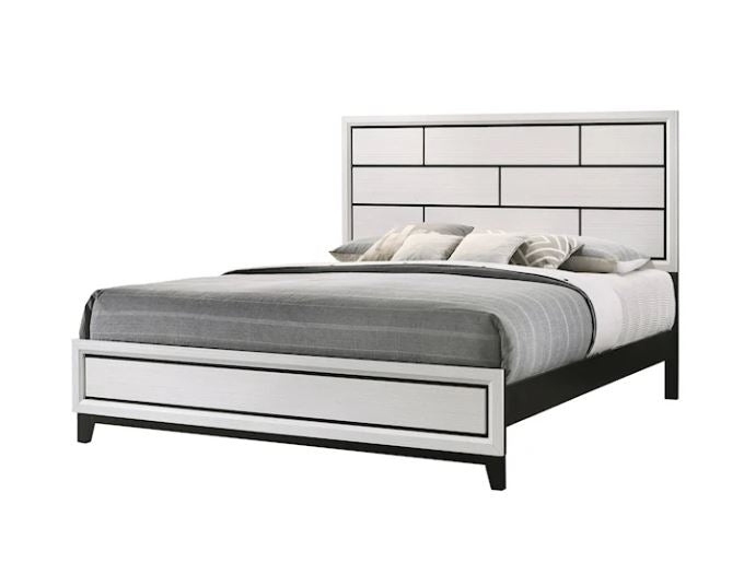 Akerson White Queen Panel Bed