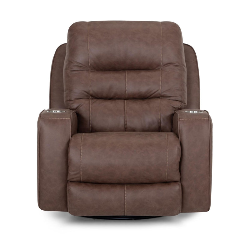 Aspen Duvall Mocha Power Swivel Rocker Recliner - WCC Furniture & Mattress Center Lafayette & Lake Charles