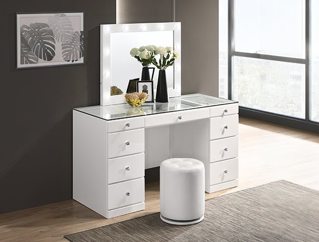 Avery White Vanity Set - WCC Furniture & Mattress Center Lafayette & Lake Charles