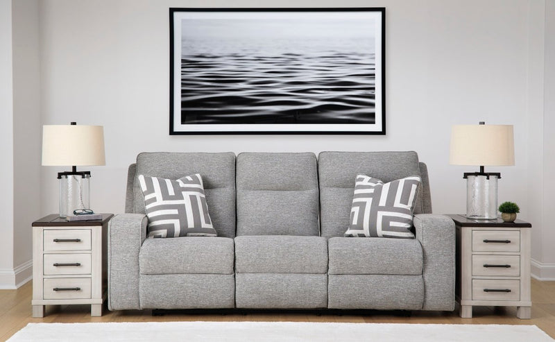 Biscoe Power Reclining Sofa & Loveseat w/Adj Headrest - WCC Furniture & Mattress Center Lafayette & Lake Charles