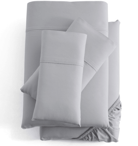 Brushed Microfiber Ash Sheet Set - WCC Furniture & Mattress Center Lafayette & Lake Charles
