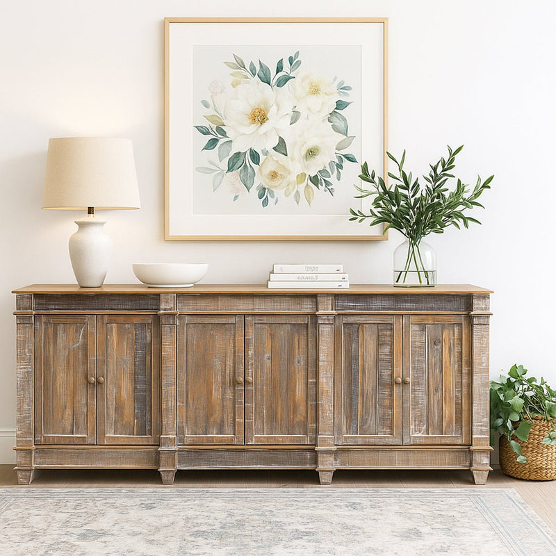 Callison Country Harvest Plain Door Console - WCC Furniture & Mattress Center Lafayette & Lake Charles