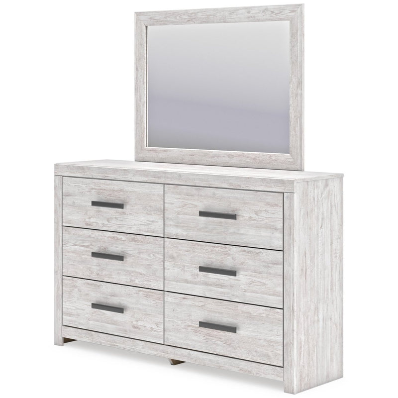 Cayboni Whitewash Dresser & Mirror - WCC Furniture & Mattress Center Lafayette & Lake Charles