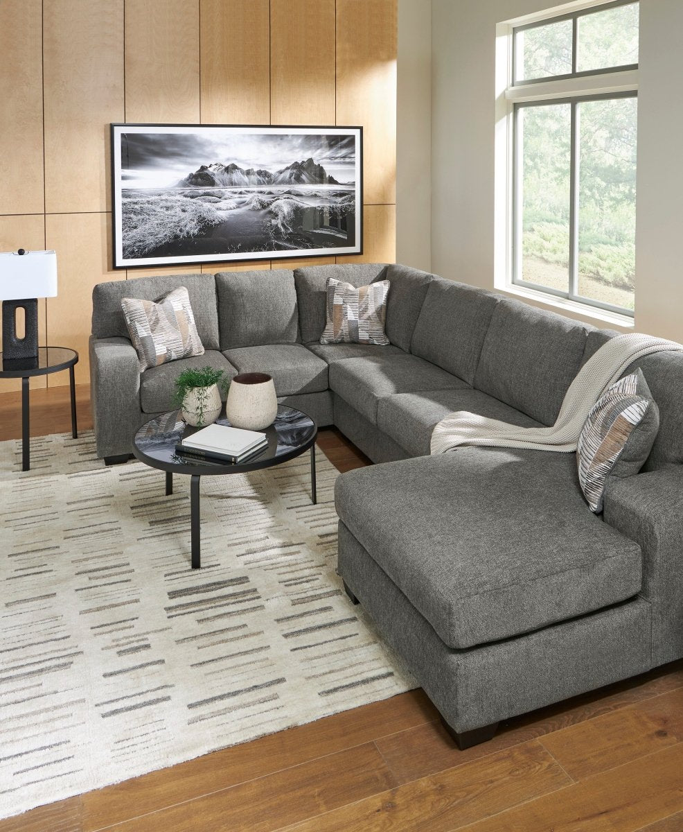 Clarington Greystone RAF Corner Chaise Sectional - WCC Furniture & Mattress Center Lafayette & Lake Charles