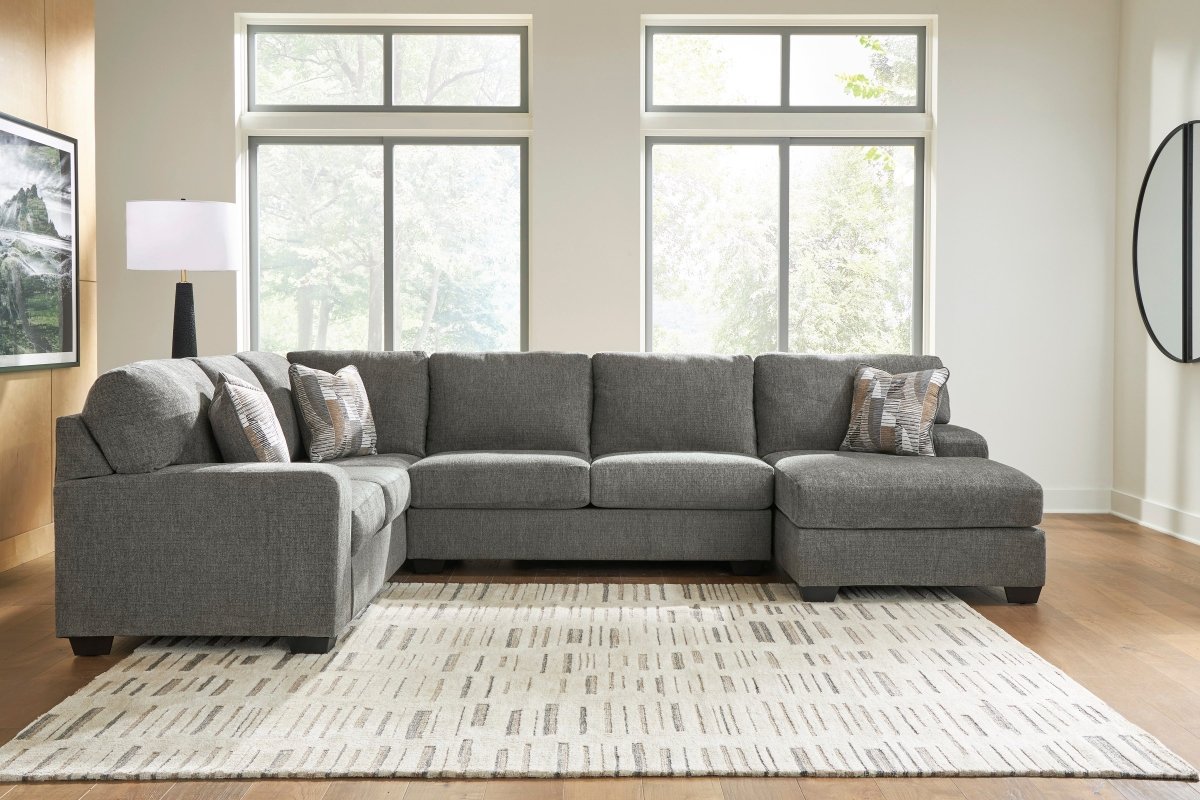Clarington Greystone RAF Corner Chaise Sectional - WCC Furniture & Mattress Center Lafayette & Lake Charles