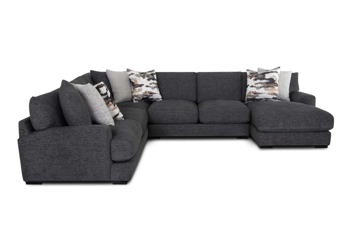Collins Mandy Slate Sectional - WCC Furniture & Mattress Center Lafayette & Lake Charles