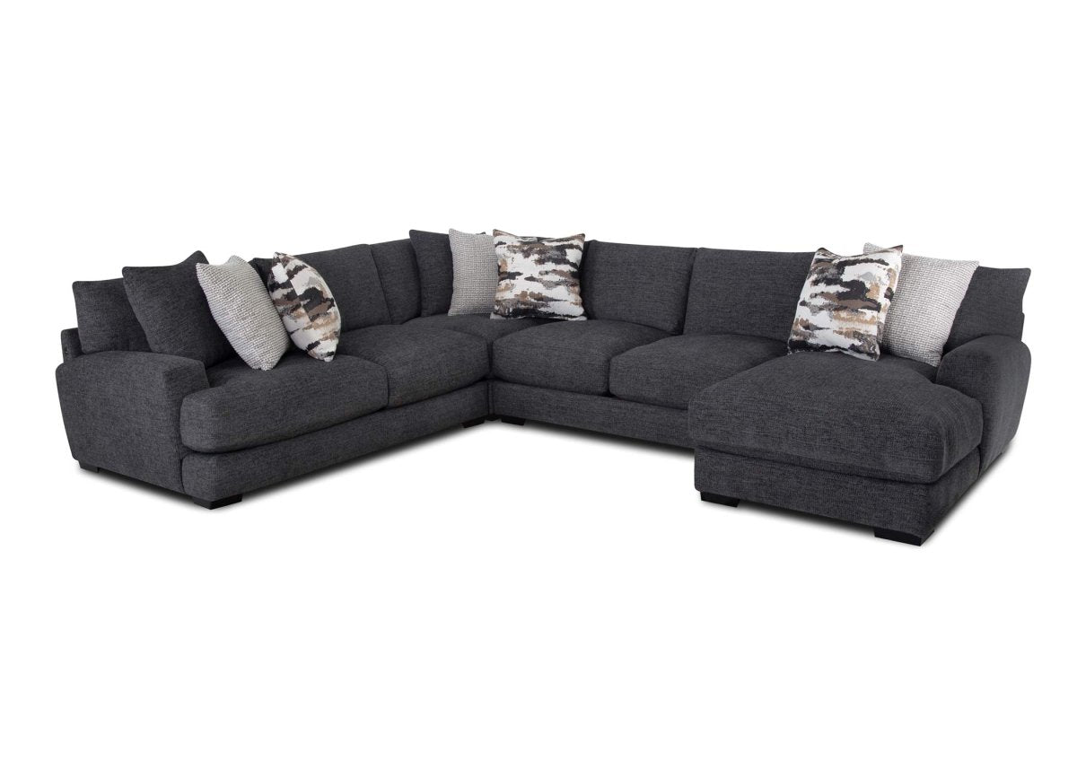 Collins Mandy Slate Sectional - WCC Furniture & Mattress Center Lafayette & Lake Charles