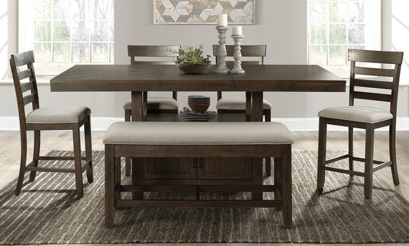 Colorado Charcoal 6 Piece Counter Height Dining Set - WCC Furniture & Mattress Center Lafayette & Lake Charles