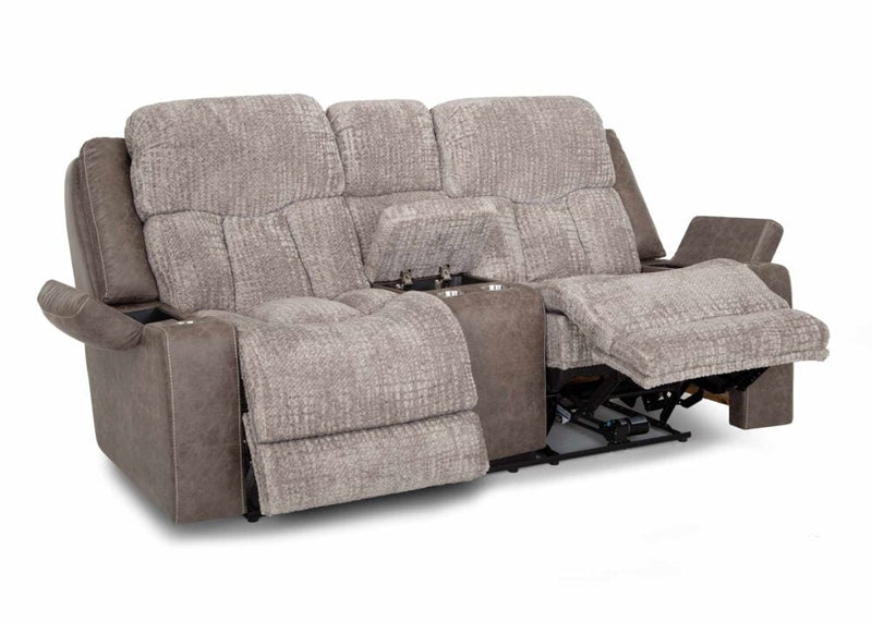 Denali Two - Tone Power Reclining Loveseat w/ Massage - WCC Furniture & Mattress Center Lafayette & Lake Charles