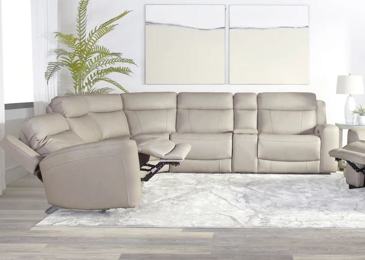 Ellsworth Stone 6 Piece Power Reclining Sectional - WCC Furniture & Mattress Center Lafayette & Lake Charles