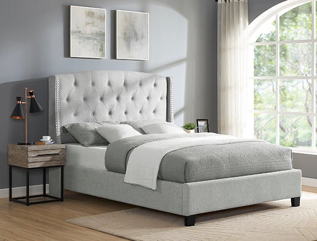 Eva Dove Upholstered Bed - WCC Furniture & Mattress Center Lafayette & Lake Charles