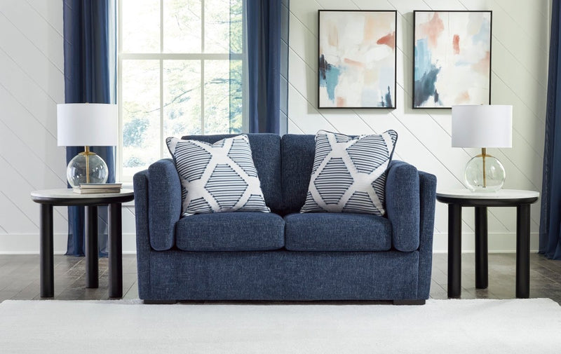 Evansley Navy Loveseat - WCC Furniture & Mattress Center Lafayette & Lake Charles