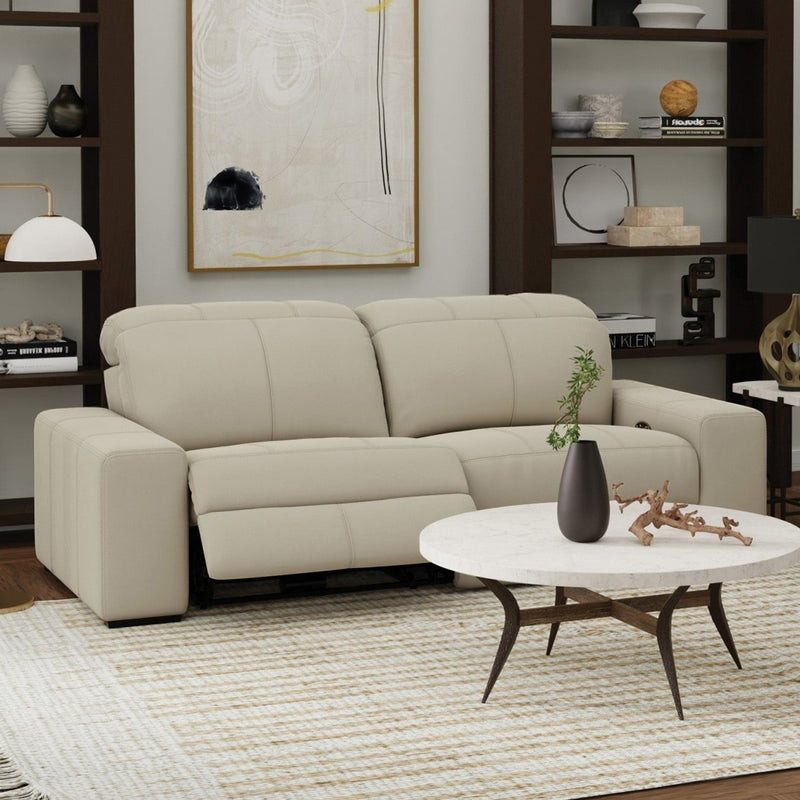 Ferrara Smoke Zero Gravity Power Reclining Sofa w/ ADJ Headrest - WCC Furniture & Mattress Center Lafayette & Lake Charles