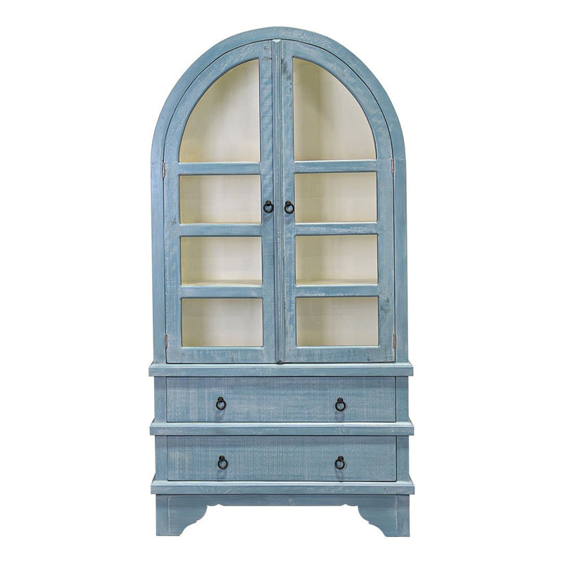 Fremont Curved Hutch Cabinet - WCC Furniture & Mattress Center Lafayette & Lake Charles