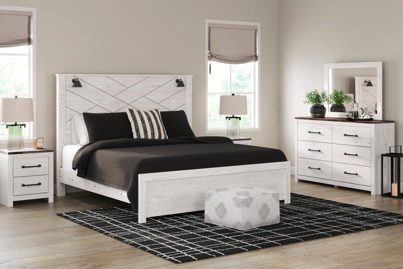 Gerridan White Bed, Dresser & Mirror - WCC Furniture & Mattress Center Lafayette & Lake Charles