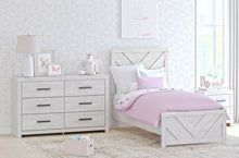 Load image into Gallery viewer, Cayboni Whitewash Twin Bed, Dresser &amp; Mirror
