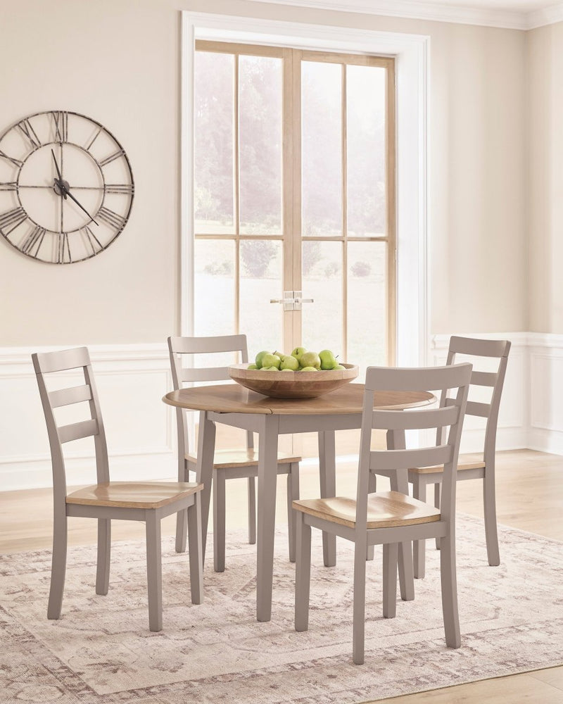 Harperfield Natural/Gray 5 Piece Dining Set - WCC Furniture & Mattress Center Lafayette & Lake Charles