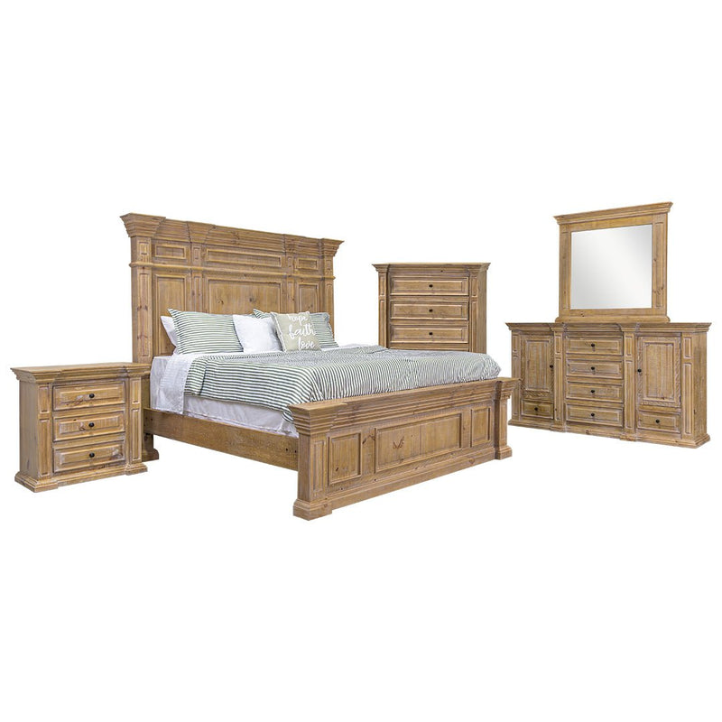 Harrison Light Barnwood Bed, Dresser & Mirror - WCC Furniture & Mattress Center Lafayette & Lake Charles