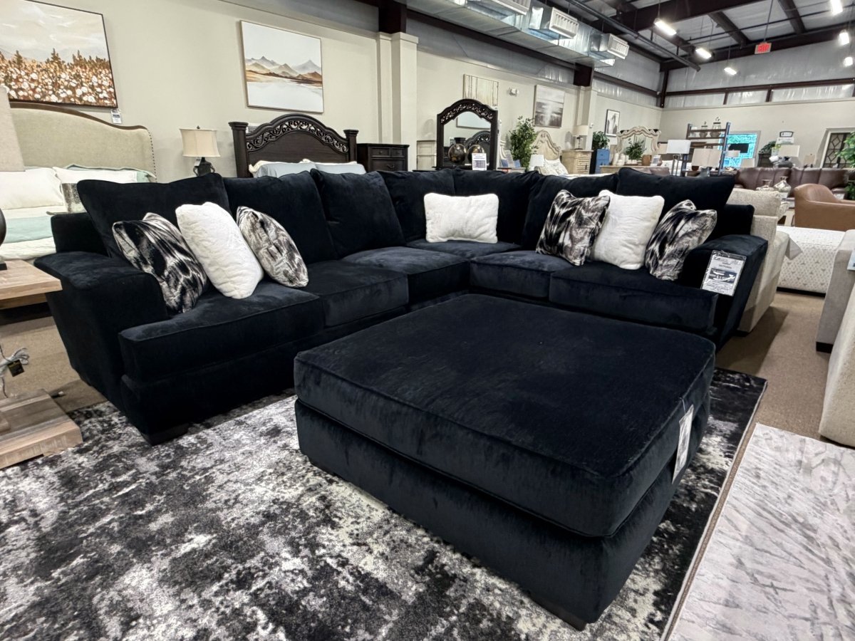 Harry Black RAF Sofa Sectional - WCC Furniture & Mattress Center Lafayette & Lake Charles