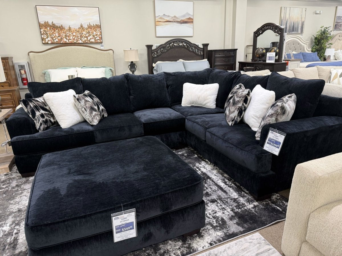 Harry Black RAF Sofa Sectional - WCC Furniture & Mattress Center Lafayette & Lake Charles