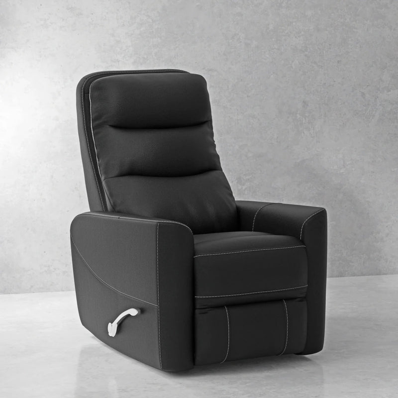 Hazel Black Manual Swivel Glider Recliner - WCC Furniture & Mattress Center Lafayette & Lake Charles