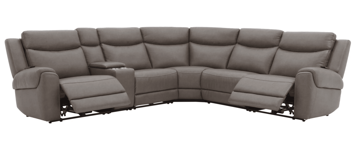 Imelda Dark Granite 6 Piece Power Reclining Sectional - WCC Furniture & Mattress Center Lafayette & Lake Charles