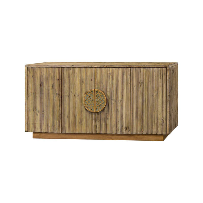 Jacque Creamy Brown 4 Door Console - WCC Furniture & Mattress Center Lafayette & Lake Charles