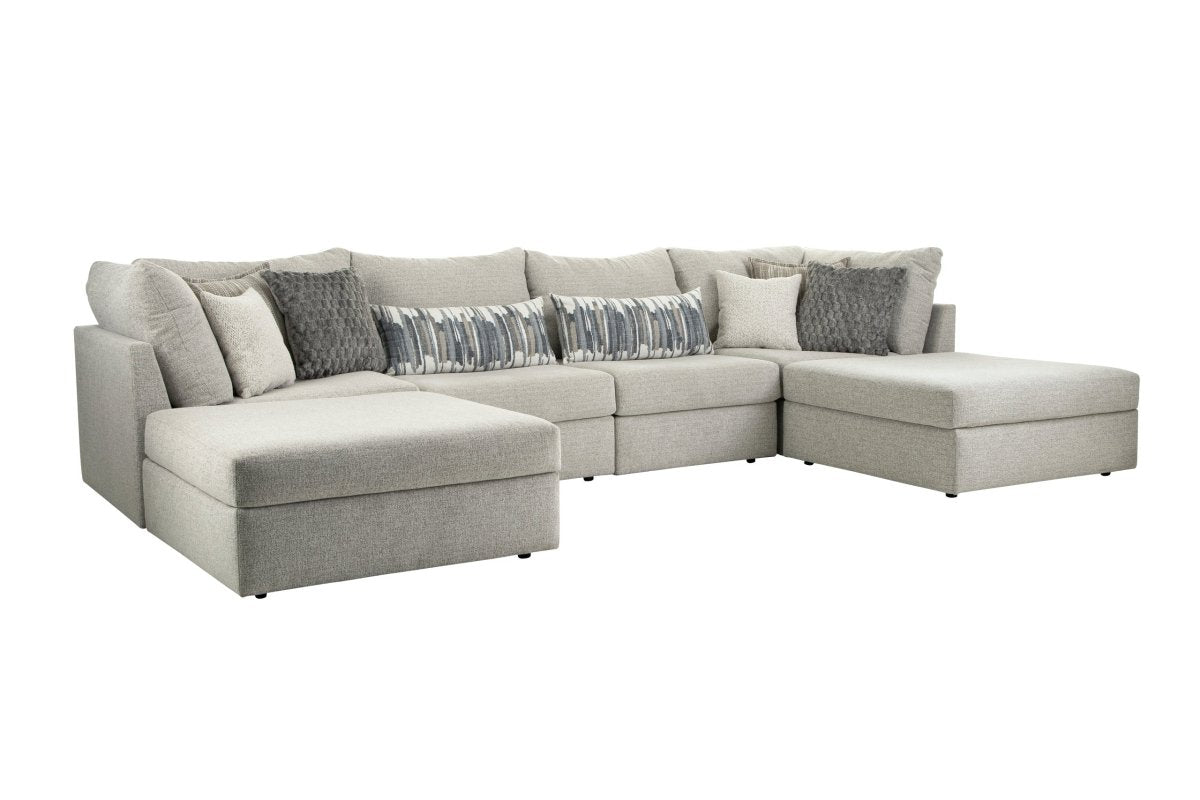 Jameson Ecru Double Chaise Sectional - WCC Furniture & Mattress Center Lafayette & Lake Charles