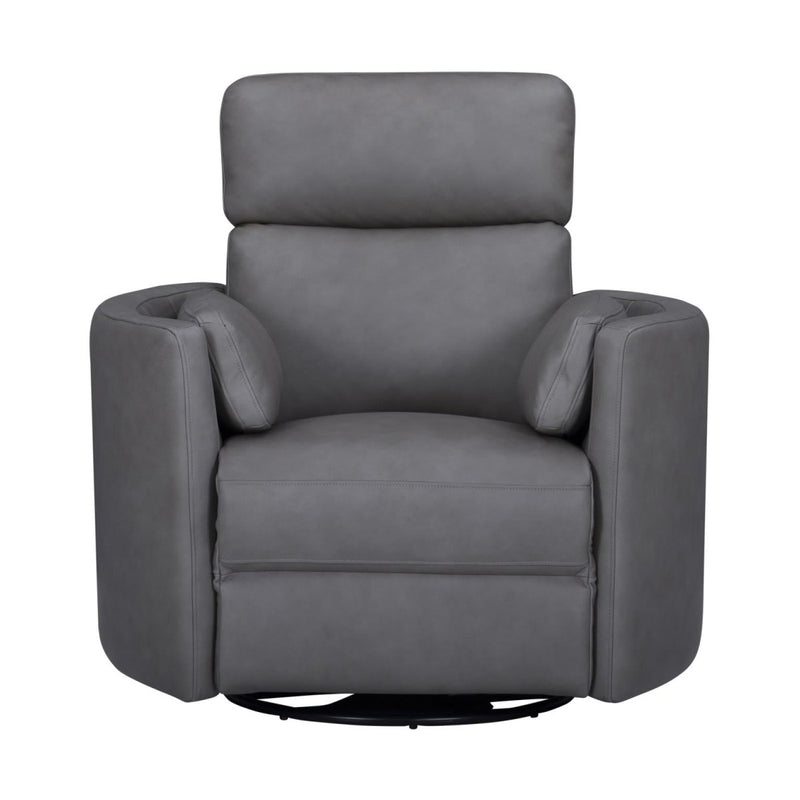 Jess Nickel Grey Manual Swivel Glider Recliner - WCC Furniture & Mattress Center Lafayette & Lake Charles