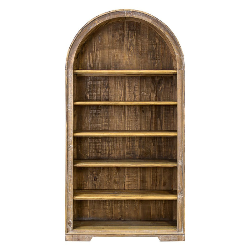 Julia Country Harvest Curved Bookcase - WCC Furniture & Mattress Center Lafayette & Lake Charles
