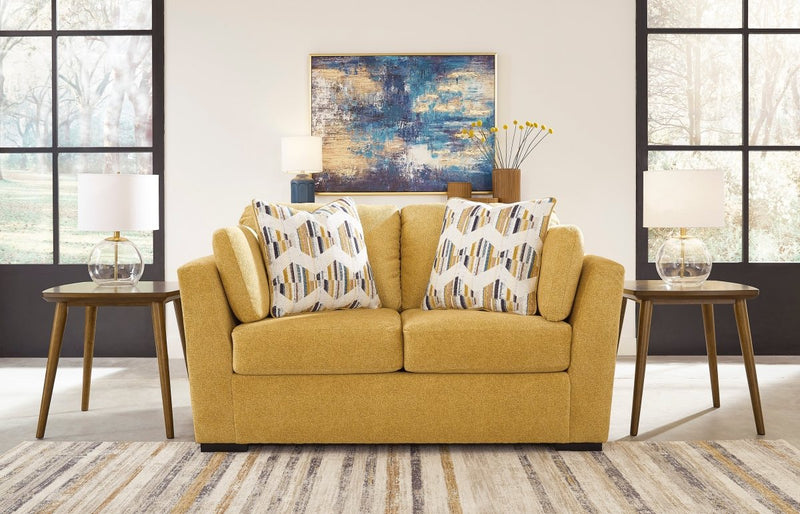 Keerwick Sunflower Loveseat - WCC Furniture & Mattress Center Lafayette & Lake Charles