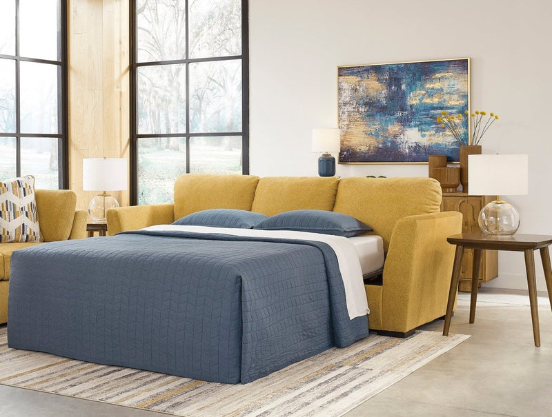 Keerwick Sunflower Queen Sleeper Sofa - WCC Furniture & Mattress Center Lafayette & Lake Charles