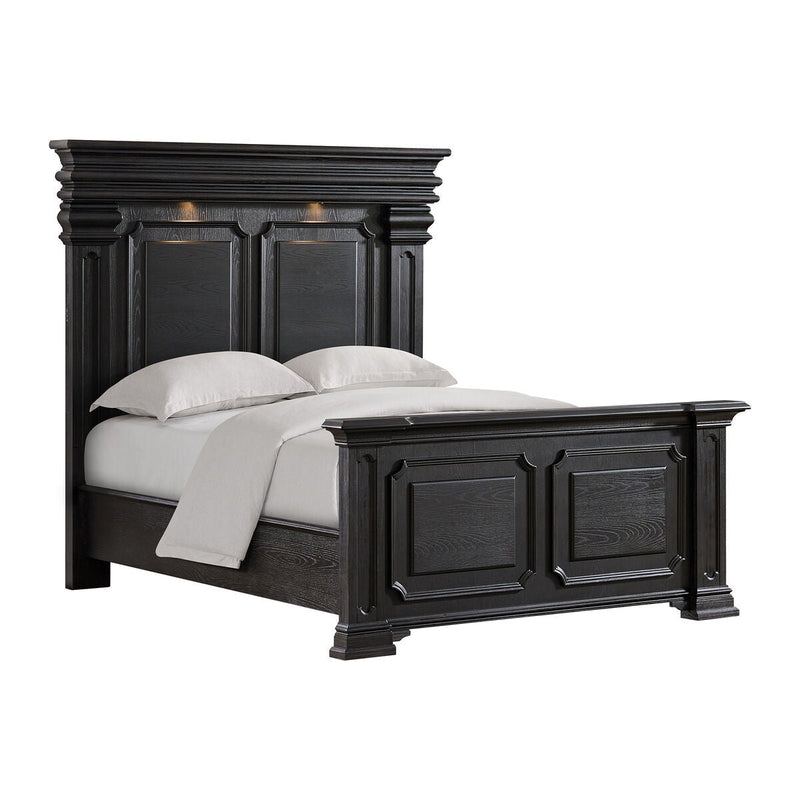 Kings Court Black Panel Bed - WCC Furniture & Mattress Center Lafayette & Lake Charles