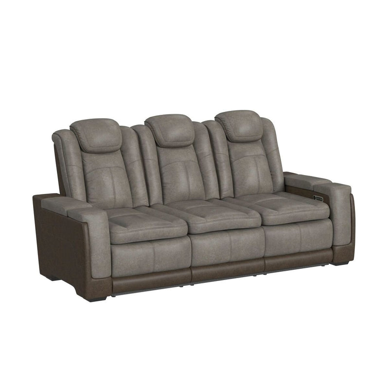 Lantana Rocky Grey/Brown Power Reclining Sofa - WCC Furniture & Mattress Center Lafayette & Lake Charles