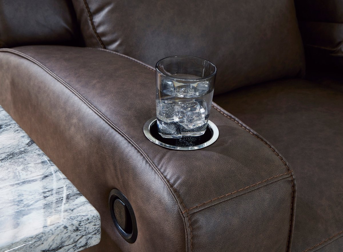 Lavenhorne Umber Reclining Loveseat – WCC Furniture & Mattress Center