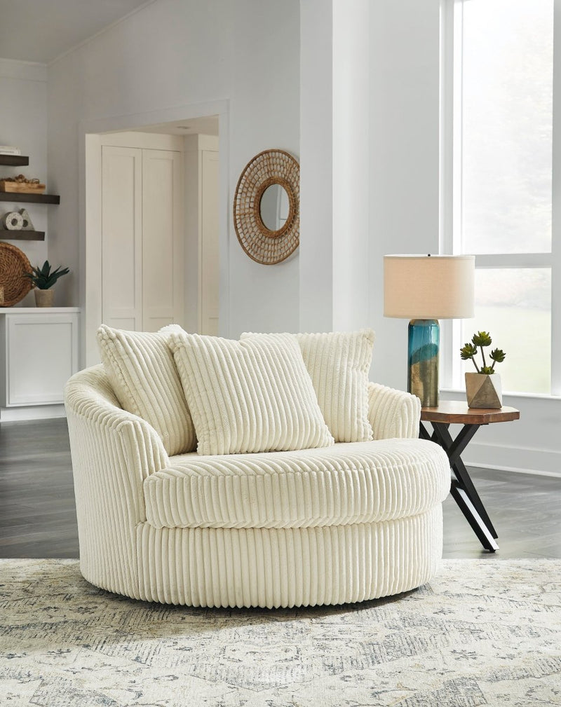 Lindyn Ivory Swivel Chair - WCC Furniture & Mattress Center Lafayette & Lake Charles