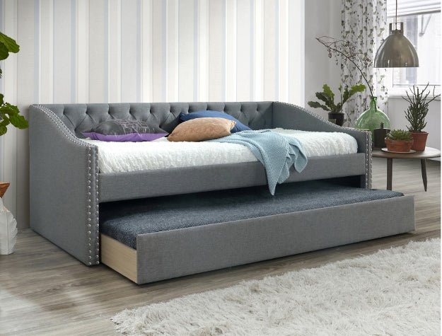 Loretta Grey Daybed With Trundle - WCC Furniture & Mattress Center Lafayette & Lake Charles